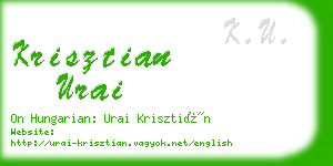 krisztian urai business card